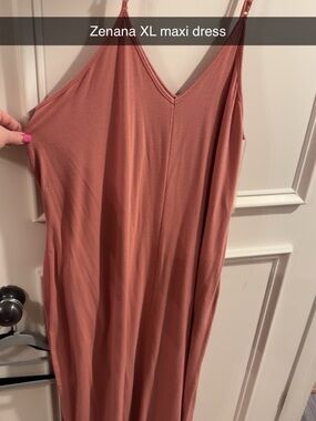 Zenana Outfitters Rose Mauve Maxi Slip Dress